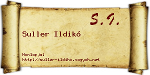 Suller Ildikó névjegykártya